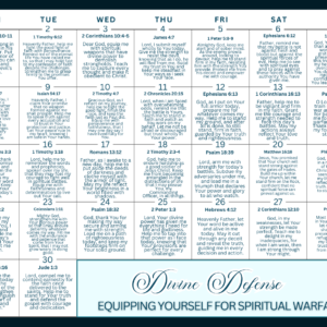 Spiritual warfare 30 day devotional calendar