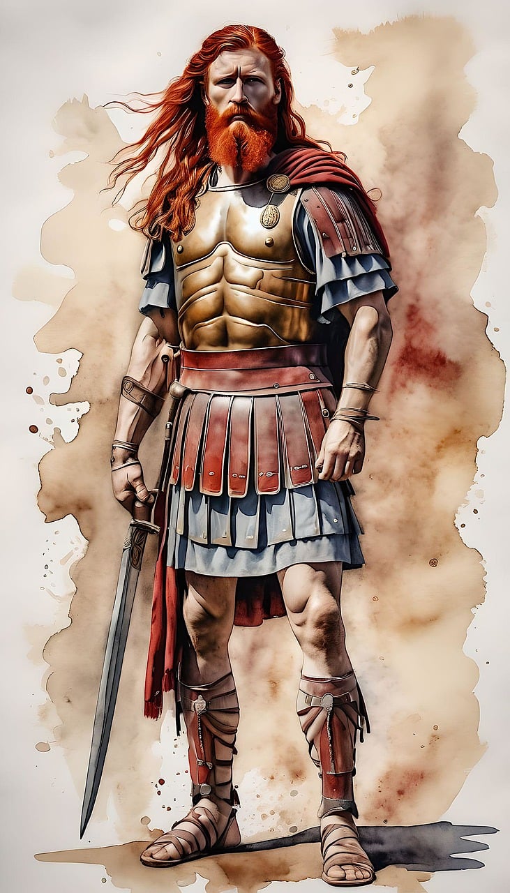 Roman soldier wearing belt of truth