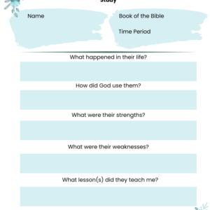 Bible Character Study
