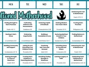 Motherhood devotional calendar