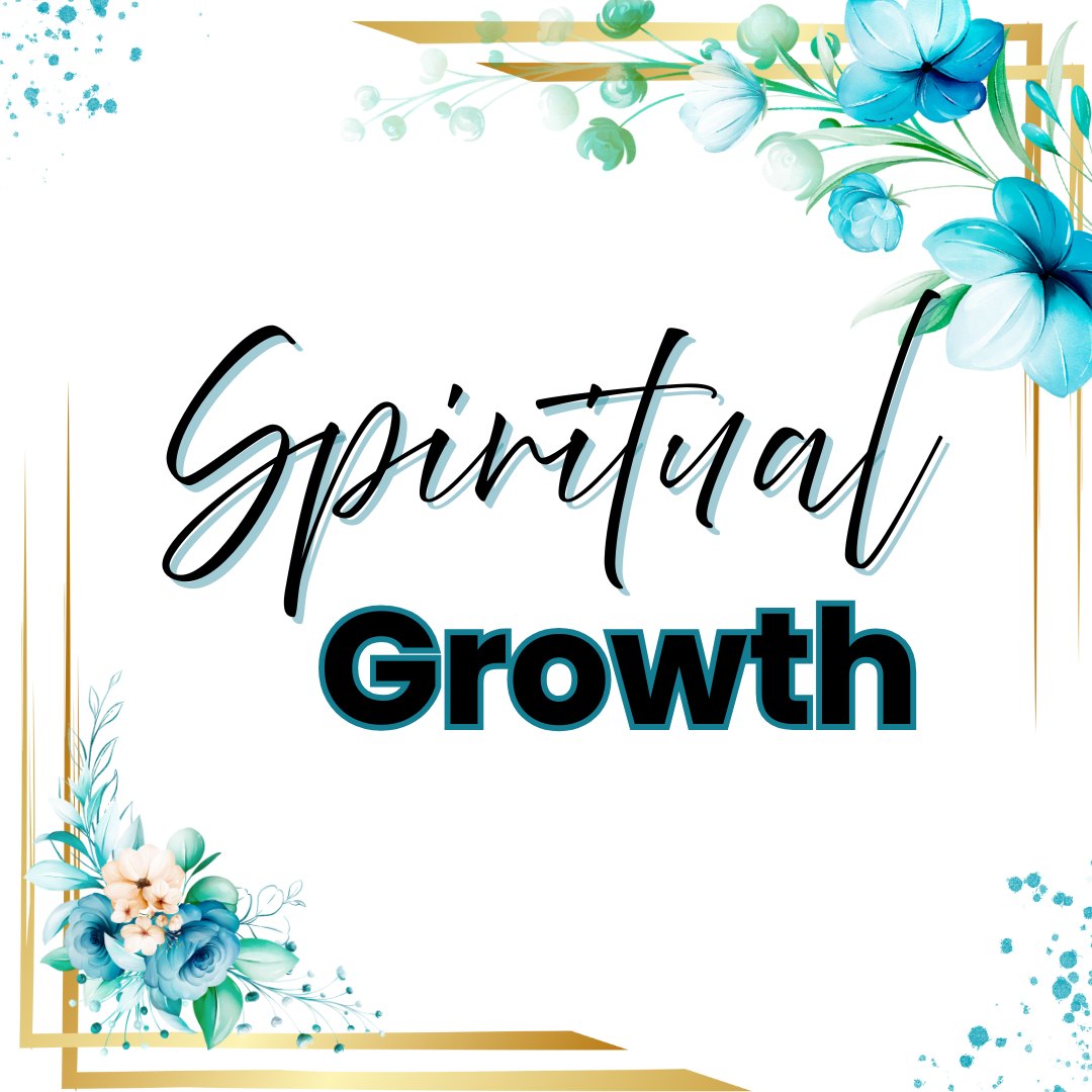 Spiritual growth blue flowers