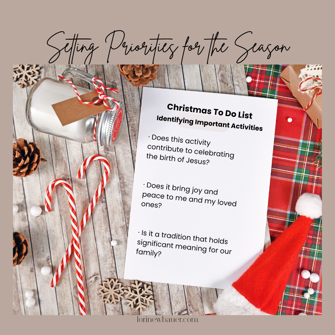 Setting priorities at Christmas time